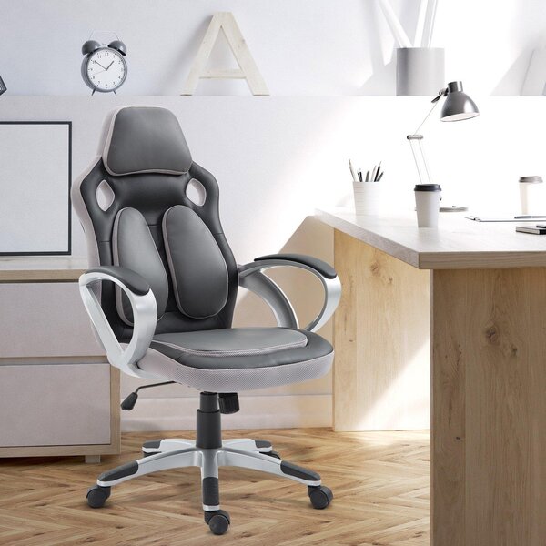 Sedia da Gaming Ergonomica Imbottita 64x71.5x119-129 cm