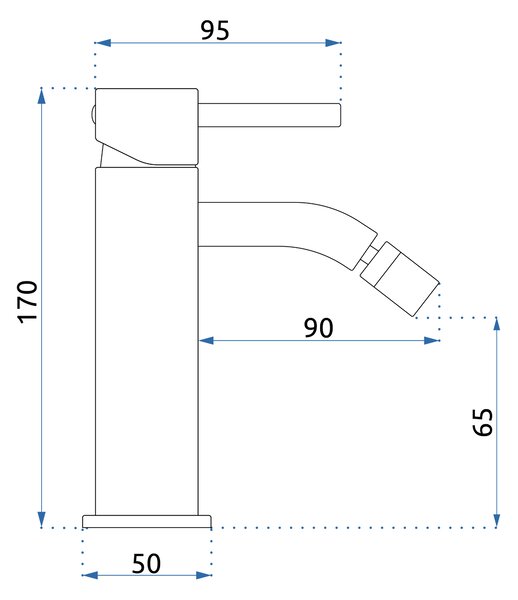 Rubinetto da bidet Rea Lungo Copper