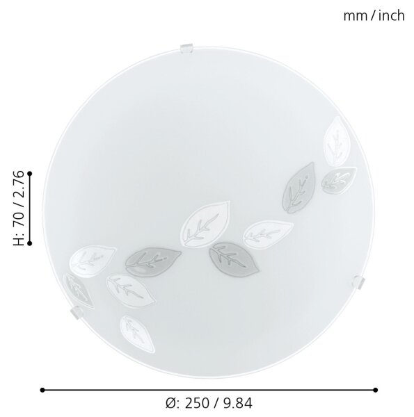 Eglo 80264 - Plafoniera MARS 1xE27/25W/230V