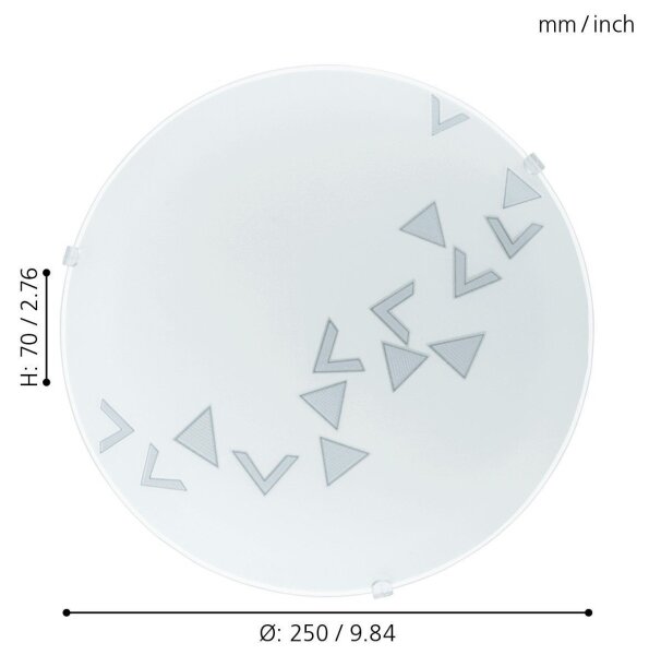 Eglo 80263 - Plafoniera MARS 1xE27/60W/230V