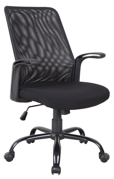 Sedia da Ufficio Direzionale in Tessuto a Rete Regolabile H101 Nera