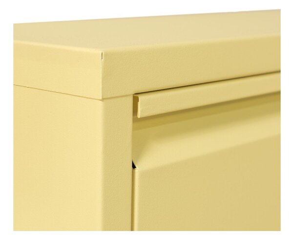 Scarpiera giallo chiaro in acciaio con ante ribaltabili/da parete 50x103x15 cm Billy – Spinder Design