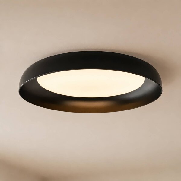 Plafoniera soffitto Florie Lindby, Nero, Soggiorno / Sala da pranzo, Plastica, Moderno, Plafoniera