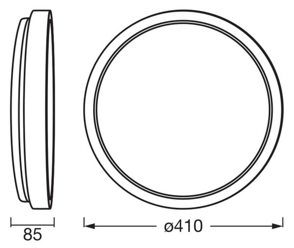OSRAM Plafoniera soffitto ORBIS MARIANO, dimmerabile, Legno chiaro, Soggiorno / Sala da pranzo, Metallo, Moderno, Plafoniera