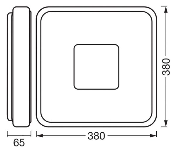 OSRAM Plafoniera soffitto ORBIS PIANA, dimmerabile, Cromo / Argento, Soggiorno / Sala da pranzo, Metallo, Moderno, Plafoniera