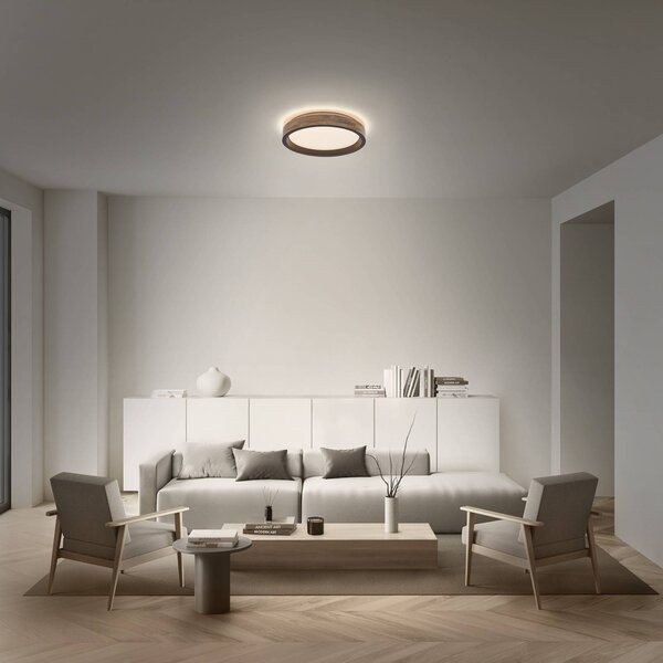 OSRAM Plafoniera soffitto ORBIS MARIANO, dimmerabile, Legno chiaro, Soggiorno / Sala da pranzo, Metallo, Moderno, Plafoniera