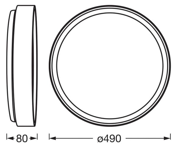 OSRAM Plafoniera soffitto ORBIS LARIOS, dimmerabile, Nero, Soggiorno / Sala da pranzo, Metallo, Moderno, Plafoniera