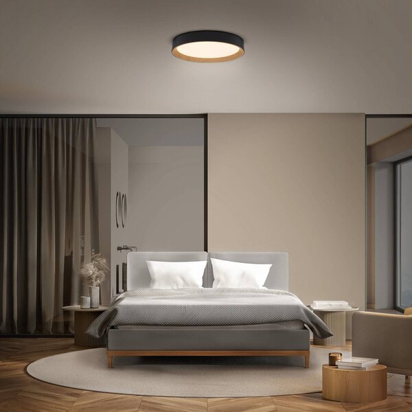 OSRAM Plafoniera soffitto ORBIS LARIOS, dimmerabile, Nero, Soggiorno / Sala da pranzo, Metallo, Moderno, Plafoniera