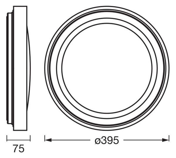 OSRAM Plafoniera soffitto ORBIS GLORIE, dimmerabile, Bianco / Opale, Soggiorno / Sala da pranzo, Metallo, Moderno, Plafoniera