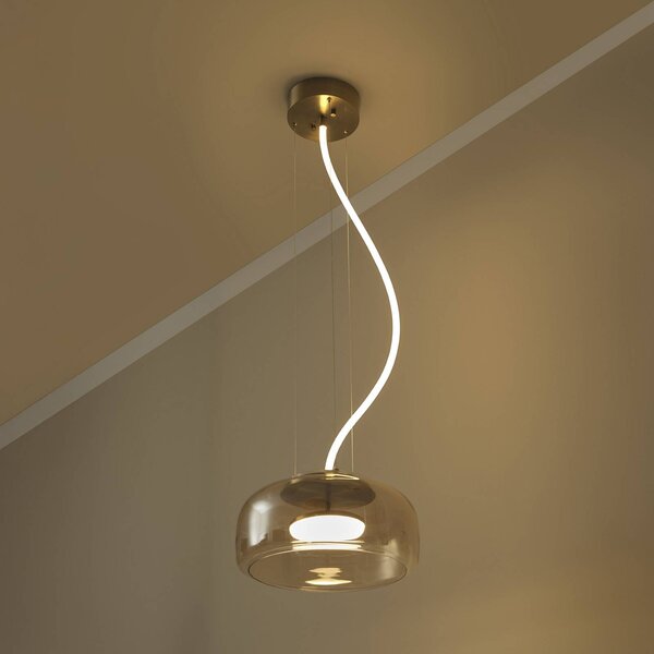 OSRAM Lampada a sospensione DECOR GLOW, Ottone / Oro, Soggiorno / Sala da pranzo, Vetro, Moderno, Lampada a sospensione