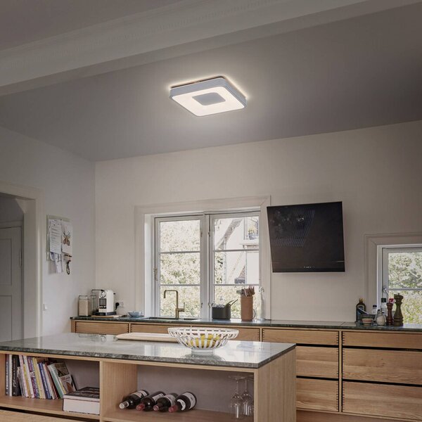 OSRAM Plafoniera soffitto ORBIS PIANA, dimmerabile, Bianco / Opale, Soggiorno / Sala da pranzo, Metallo, Moderno, Plafoniera