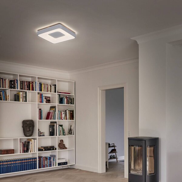 OSRAM Plafoniera soffitto ORBIS PIANA, dimmerabile, Bianco / Opale, Soggiorno / Sala da pranzo, Metallo, Moderno, Plafoniera