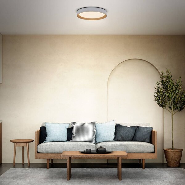 OSRAM Plafoniera soffitto ORBIS LARIOS, dimmerabile, Bianco / Opale, Soggiorno / Sala da pranzo, Metallo, Moderno, Plafoniera