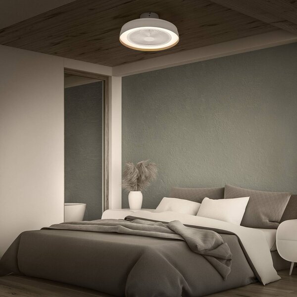 OSRAM Ventilatore da soffitto LED ENCAPSULATE, Ø 48 cm, bianco, CCT dimmerabile, Bianco / Opale, Soggiorno / Sala da pranzo, Plastica, Moderno