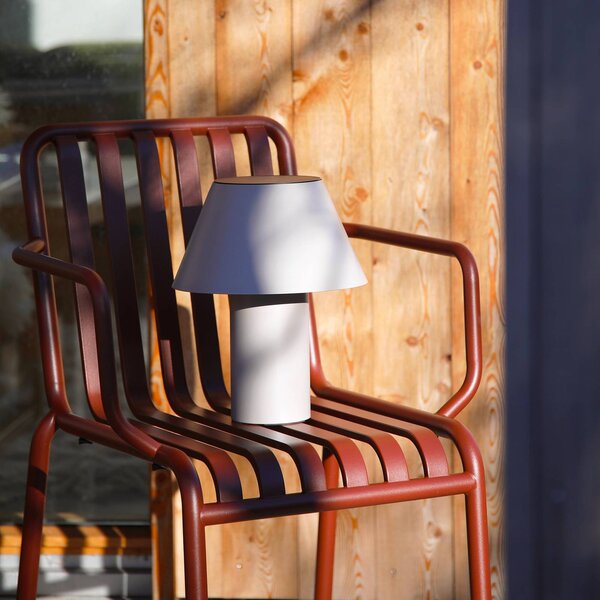 Markslöjd Lampada da tavolo LED solare Vivo, grigia, IP44, altezza 30 cm, dimmerabile, Alluminio / Grigio / Zincato, Metallo, Scandinavo, Lampade solari