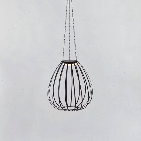 Markslöjd Lampada LED a sospensione Ovia, Ø 42 cm, nera, IP44, dimmerabile, Nero, Metallo, Scandinavo, Lampade solari