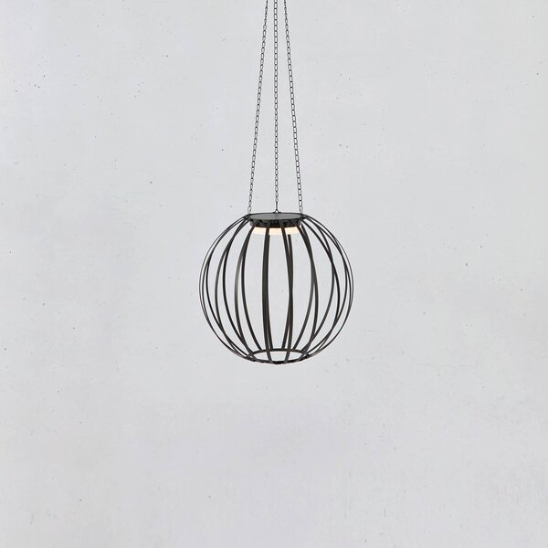 Markslöjd Lampada LED a sospensione Kivo, Ø 37 cm, nera, IP44, dimmerabile, Nero, Metallo, Scandinavo, Lampade solari