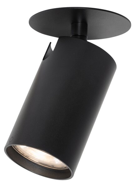 Set di 6 faretti da incasso moderni neri GU10 50mm - Chels