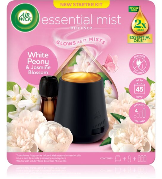 Air Wick Aroma Mist White Peony & Jasmine Blossom diffusore di aromi con ricarica + batteria 1 pz