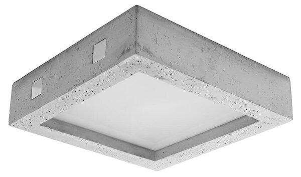 Lampada da soffitto 18W RIZA in Cemento e Vetro - Grigia