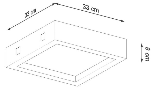 Lampada da soffitto 18W RIZA in Cemento e Vetro - Grigia