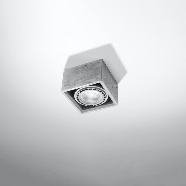 Lampada da soffitto in Cemento QUATRO 1 Base AR111 - Grigia