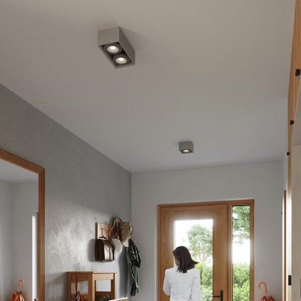 Lampada da soffitto QUATRO 2 in Cemento 2 basi AR111 - Grigia