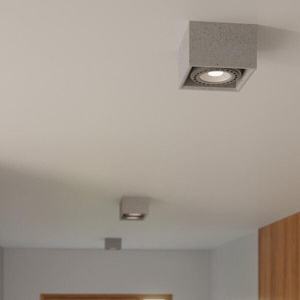 Lampada da soffitto QUATRO 2 in Cemento 2 basi AR111 - Grigia