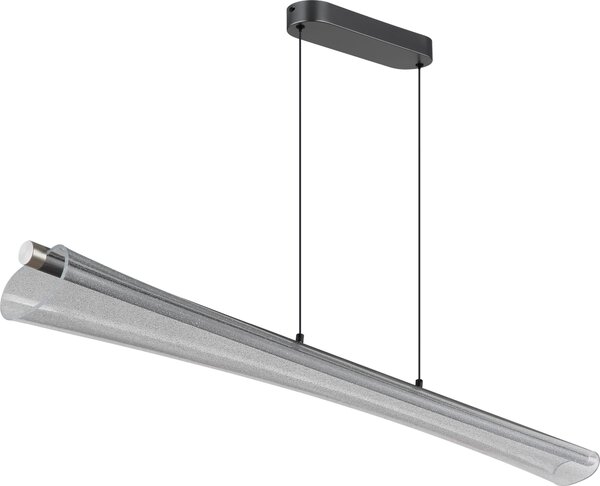 Lampada a sospensione LED, antracite opaco, bolle acriliche, L 121 cm