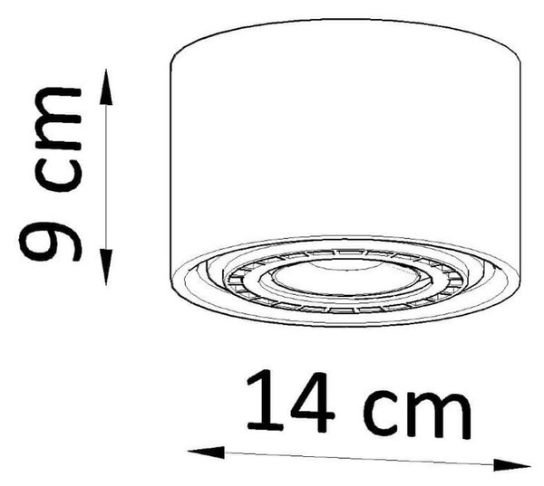 Lampada da soffitto in Cemento BASIC 1 Grigia AR111