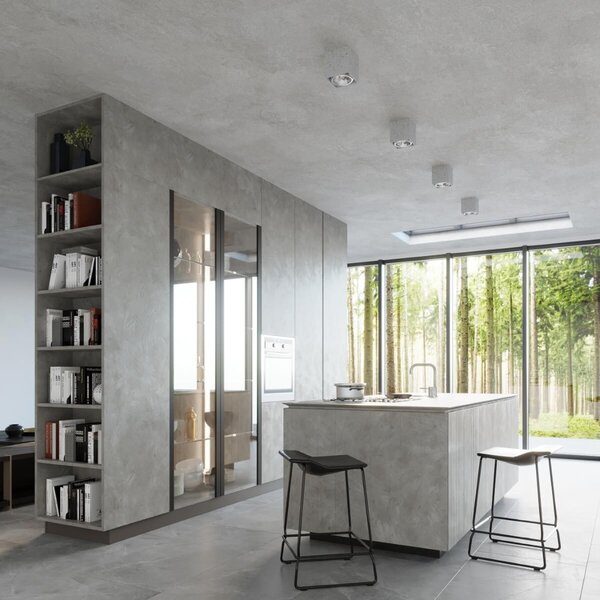 Lampada da soffitto VALDE in Cemento con base GU10