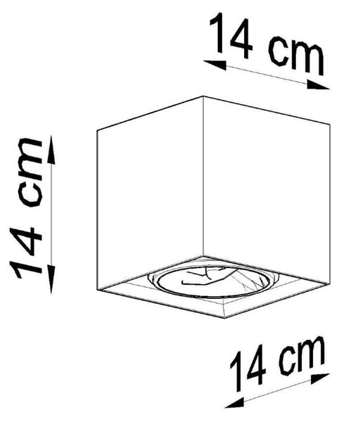 Lampada da soffitto VALDE in Cemento con base GU10