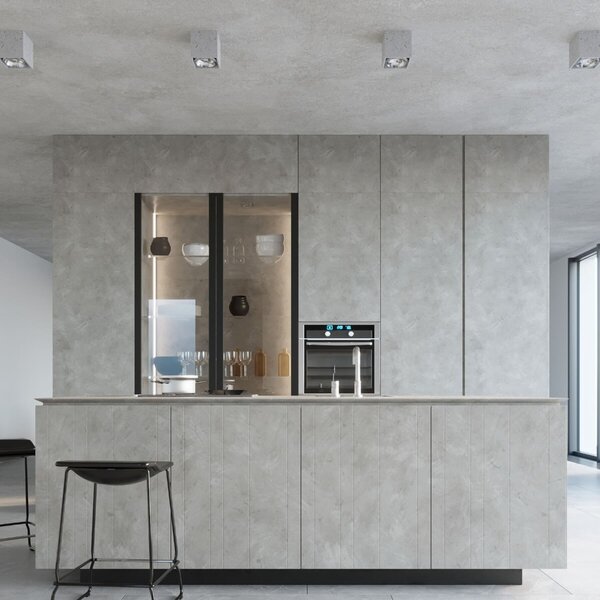 Lampada da soffitto VALDE in Cemento con base GU10