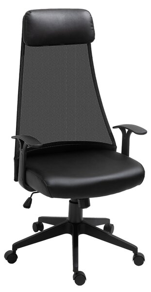 Sedia Poltrona Direzionale da Ufficio in Tessuto Nero