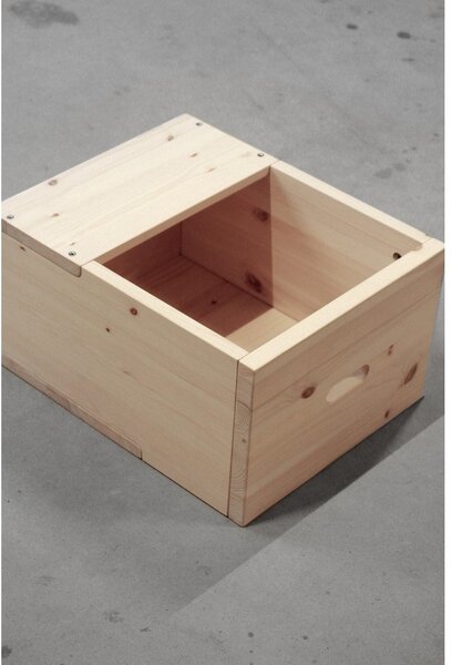 Comodino di colore naturale in pino massiccio Grab It – Karup Design