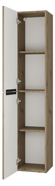 Composizione bagno sospesa 80 cm in rovere naturale spazzolato grezzo | LAC-EFESTO-80 - KAMALU