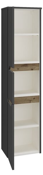 Composizione bagno sospesa 85 cm colore nero grafite matt | LAC-ARES-85 - KAMALU