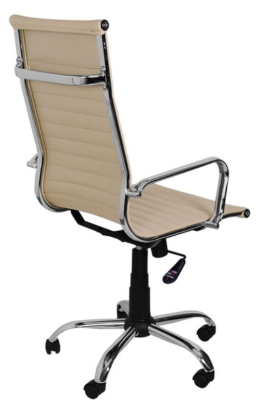 Sedia Presidenziale da Ufficio 117.5x61.5x55 cm Tortora