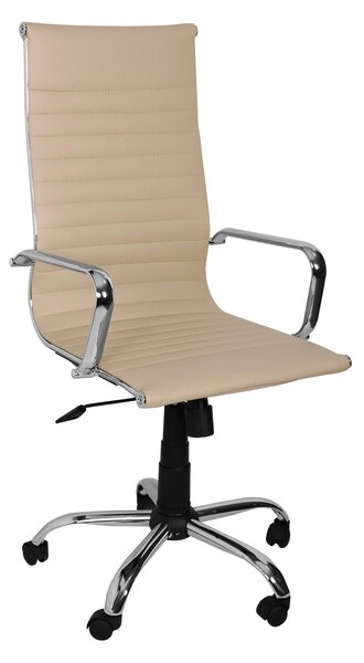 Sedia Presidenziale da Ufficio 117.5x61.5x55 cm Tortora