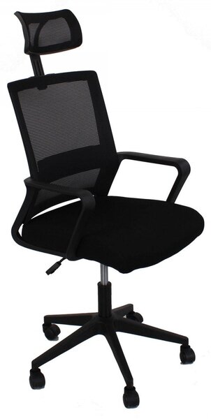 Set 2 Sedie Poltrona Opertative da Ufficio in Nylon Nera