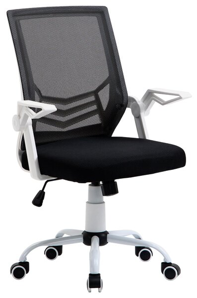 Sedia Operativa da Ufficio 62,5x55x94-104 cm in Tessuto Nero