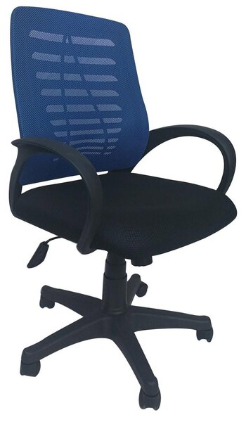 Sedia Operativa da Ufficio 60x54x103 cm in Tessuto Blu
