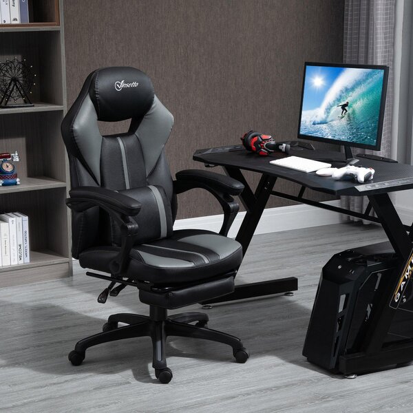 Sedia Poltrona Presidenziale da Ufficio 64x62x114-124 cm in Similpelle Nero