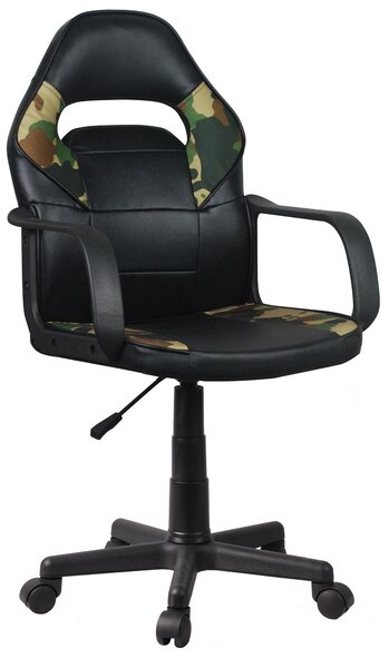 Sedia Operativa da Ufficio 59x55x106 cm in PVC Nera