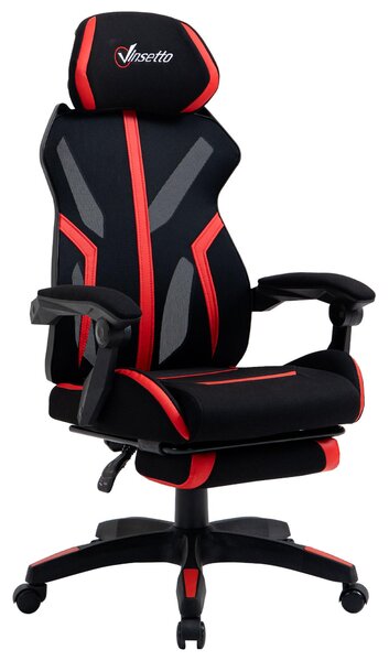 Sedia da Gaming Ergonomica 65x65x119-129 cm in Similpelle Nera