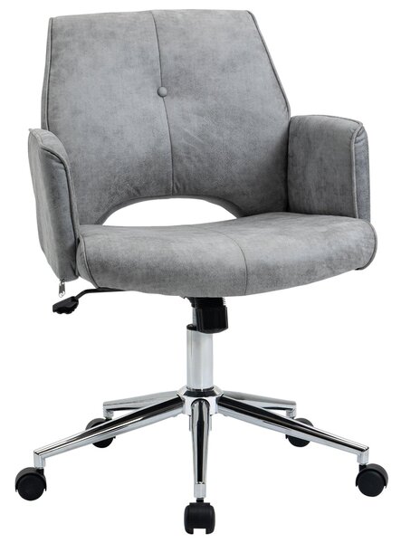 Sedia Operativa da Ufficio 63x66,5x85-95 cm in Tessuto Grigio