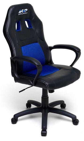 Sedia da Gaming Ergonomica 62x60x113 cm in Similpelle Nero e Blu
