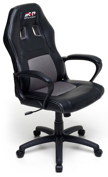Sedia da Gaming Ergonomica 62x60x113 cm in Similpelle Nero e Grigio