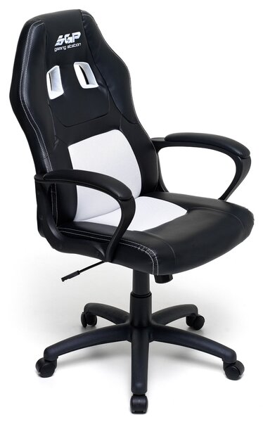 Sedia da Gaming Ergonomica 62x60x113 cm in Similpelle Nero e Bianca