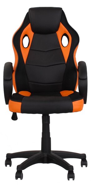 Sedia Gaming 59x120 cm in Similpelle Arancio